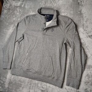 Fourlaps‎ X Peloton Sweater Mens XL Gray 1/4 Zip Pullover Athleisure Comfort